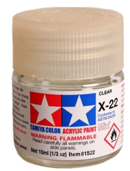 Colore acrilico X-22 Clear 1pz da 10ml trasparente lucido - TAM81522-1PZ
