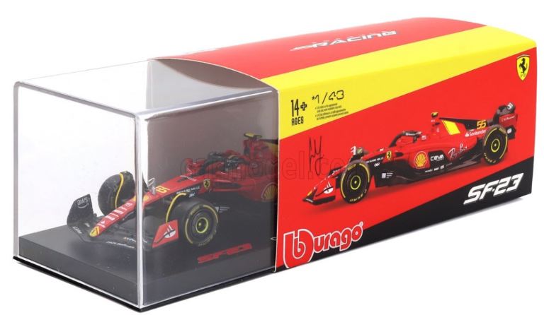 Ferrari F1 SF23 Monza Sainz #55 con casco 1/43 anno 2023 - BUR18-36835SM