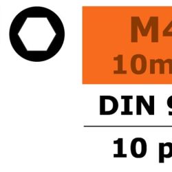 Viti testa a brugola 4x10mm 10pz in acciaio - SUGF-0100-025