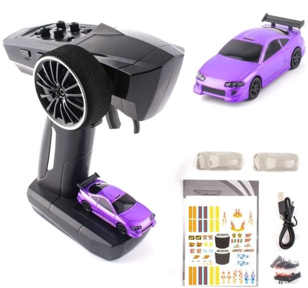Turbo Racing micro auto Sport viola 1/76 con radio - PELTB-C72 - immagine 3