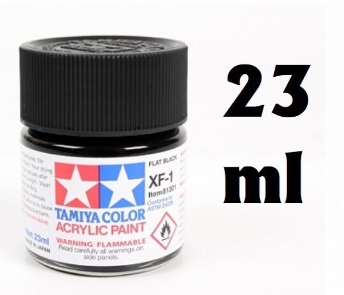 Colore acrilico grande XF-1 nero 1pz da 23ml opaco - TAM81301-1PZ