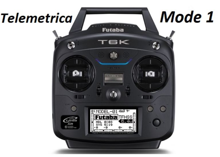 RADIO FUTABA 6K TELEMETRICA MODE1 2,4Ghz T-FHSS RX R3006SB - RAD1106A