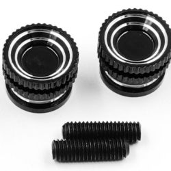 Dadi neri M3 in alluminio 2pz per serraggio a mano - GPEDYA-0762BK