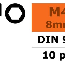 Viti testa a brugola 4x8mm 10pz in acciaio - SUGF-0100-024