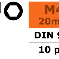 Viti testa a brugola 4x20mm 10pz in acciaio - SUGF-0100-028