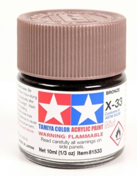 Colore acrilico X-33 Bronze 6pz da 10ml lucido - TAM81533