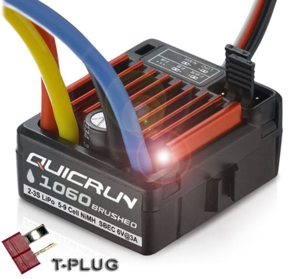 Regolatore Quicrun1060 Deans 1/10 60A waterproof per auto a spazzole - GPED30120203