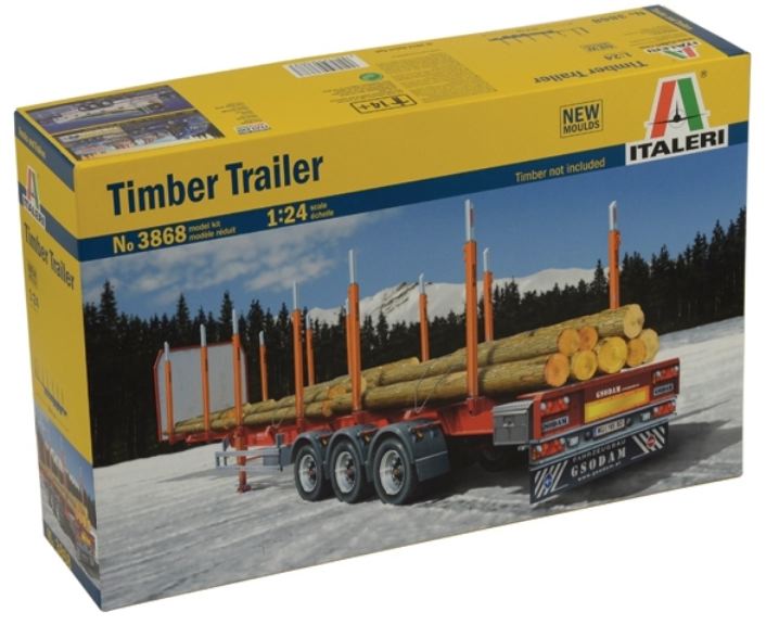 TIMBER TRAILER 1/24 RIMORCHIO PORTA PORTA LEGNAME - ITA3868