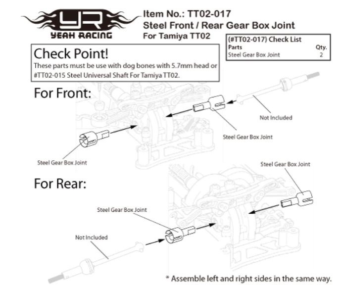 GIUNTI DIFFERENZIALE TT02 IN ACCIAIO USARE CON TT02-015 - GPEDTT02-017 - immagine 3