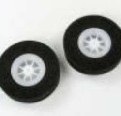 RUOTE IN GOMMA        2pz 38mm PER AEROMODELLI - SUPJP5507109