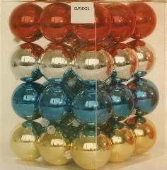 CUBO SFERE 70mm PLASTICA  36pz COLORI ASSORTITI - YSCU7036