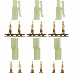 CONNETTORI MINI TAMIYA 3 COPPIE SENZA CAVO - CNDAM-618-3P