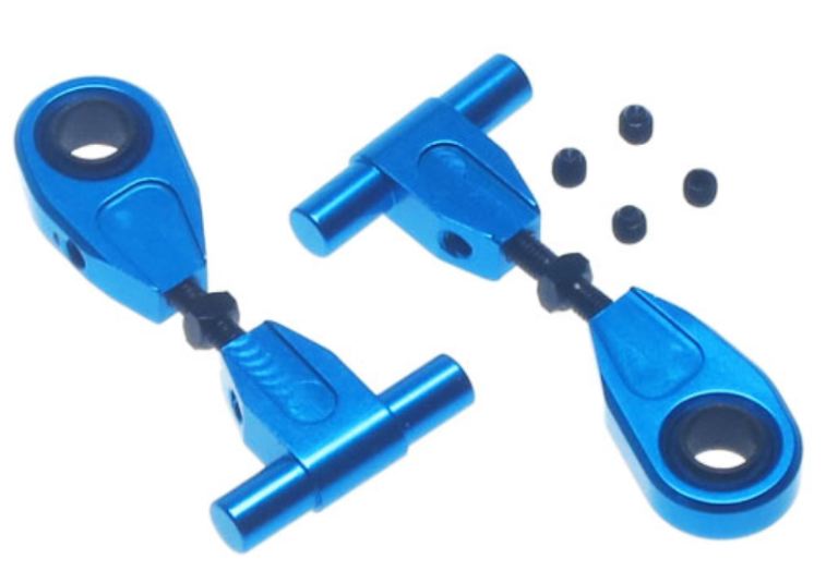 Bracci in ergal blu TT02 anteriori superiori regolabili - GPEDTT02-003B