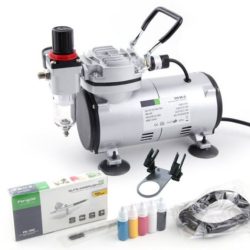 Mini Compressore AS18 con aerografo BD130 ed accessori - RADNIAS18-2K