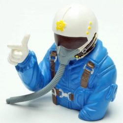 Pilota di Jet blu 98mm scala 1/6 - PCHC9545