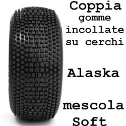 Gomme + cerchi Alaska soft 2pz buggy 1/8 incollate - HTR-HRALASO-C