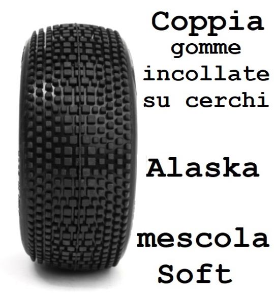 Gomme + cerchi Alaska soft 2pz buggy 1/8 incollate - HTR-HRALASO-C