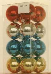 CUBO SFERE PLASTICA 60mm  16pz COLORI ASSORTITI - YSCU6016