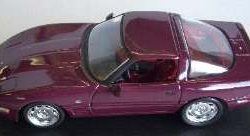 CORVETTE ZR 1 H.TOP BORDO 1/43 - DET215