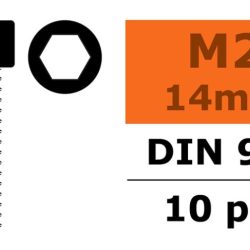 Viti testa a brugola 2x14mm 10pz in acciaio - SUGF-0100-004