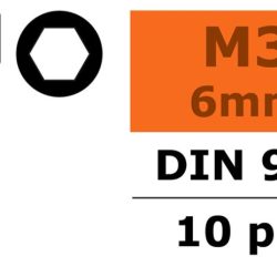 Viti testa a brugola 3x6mm 10pz in acciaio - SUGF-0100-015