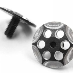 Viti nere in alluminio per alettoni 2pz per 1/10 - GPEDYA-0717BK