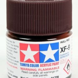 Colore acrilico XF-9 Hull Red 6pz da 10ml  opaco - TAM81709
