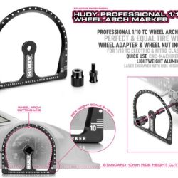 Dima per tagliare i passa ruote delle carrozzerie 1/10 touring Hudy - HUD107772