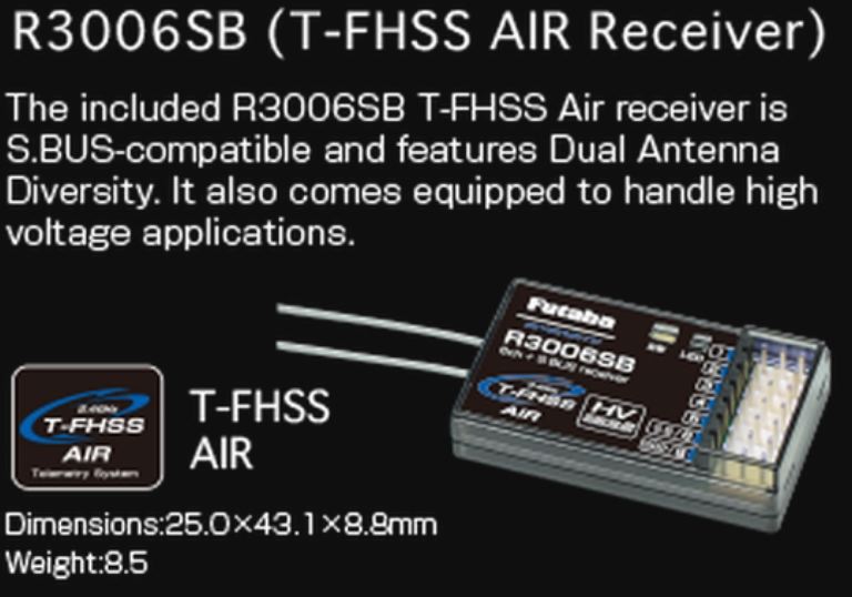 RADIO FUTABA 6K TELEMETRICA MODE1 2,4Ghz T-FHSS RX R3006SB - RAD1106A - immagine 3