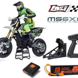 Supermoto gialla e verde con LiPo 1/4 Promoto-SM FXR - HORLOS-2310