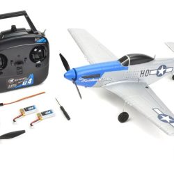 Mini P-51 Mustang blu grigio 450mm completo di tutto P51 con 2 LiPo - SU-EZ-029
