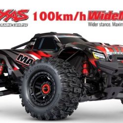 Wide MAXX VXL4S rosso Monster Truck 1/10 montato con radio - TXX89086-4-RE