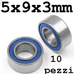 Cuscinetti 5x9x3mm 10pz con schermatura in teflon - GPEDYB6012B