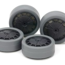 Gomme Dure 26mm Con Cerchi Carbon a Y Mini4wd - TAM15545