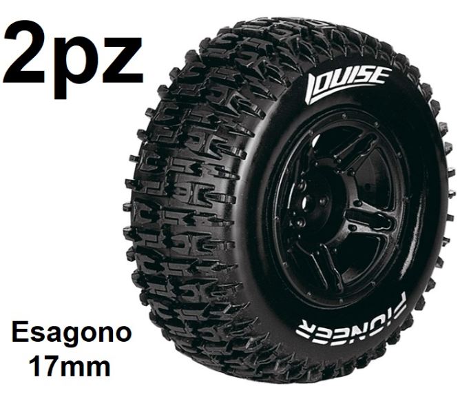 Gomme SC-Pioneer Esagono 17mm 1/10 2pz anteriori o posteriori - SULR-T3148SBM