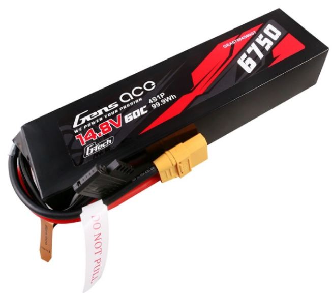 LiPo Car 14,8v 6750m 60C XT90 4s1p G-Tech Gens Ace - GEN67504S60GT
