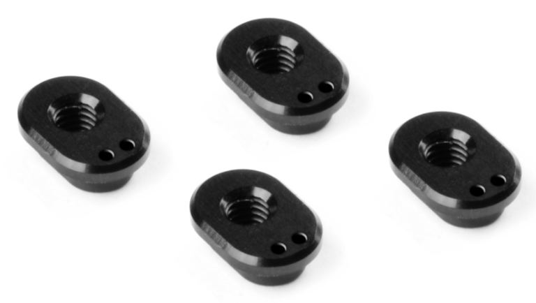 X4 Boccola eccentrica a 2 fori in alluminio per regolazione caster - HUD302311