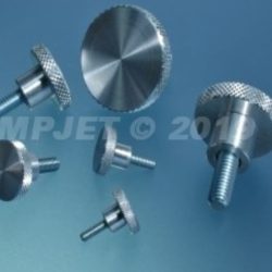 Vite zigrinata M5x10 in alluminio per serraggio manuale 2pz - MPJ1526