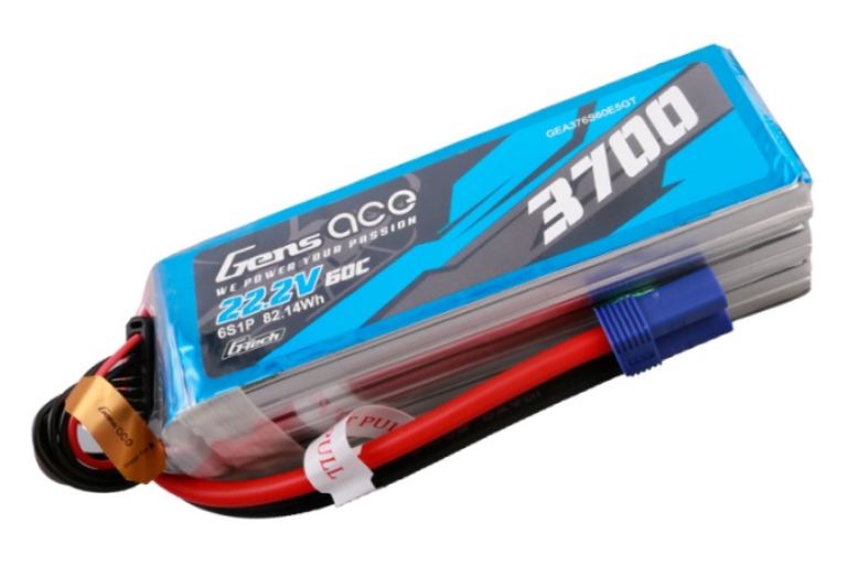 LiPo 6s 22,2v 3700mAh EC5 60/120C G-Tech Gens Ace - GEN376S60E5GT
