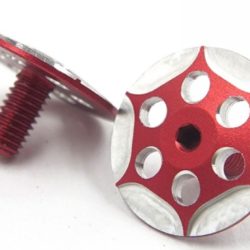 Viti rosse in alluminio per alettoni 2pz per 1/10 - GPEDYA-0717RD