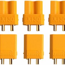 CONNETTORI DORATI XT30     6pz 3 COPPIE - CNDAM-626-3P