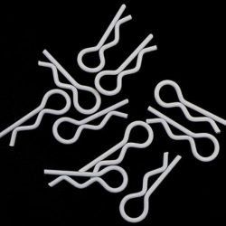 Clips carrozzeria bianche 10pz per 1/8 1/10 ed 1/12 - GPEDYA-0594WT