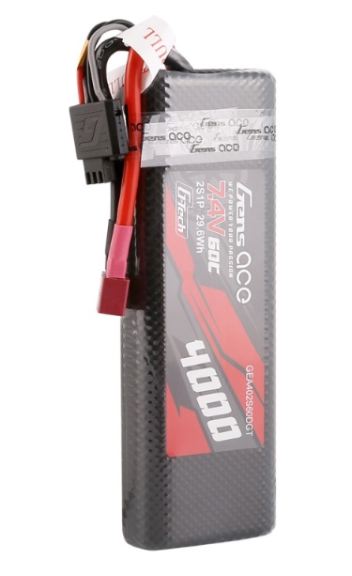 LiPo Stick pack 7,4v 4000mAh 60C Deans Hardcase Gens Ace - GEN402S60DGT - immagine 4