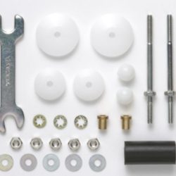 Stabilizzatori con rotelle bianche Mini4WD da 11 e 15mm - TAM15391