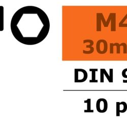 Viti testa a brugola 4x30mm 10pz in acciaio - SUGF-0100-030