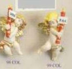 ANGELI VOLANT CON CERI 8cm 1pz DA APPENDERE TIPO PORCELLANA - FON98-9