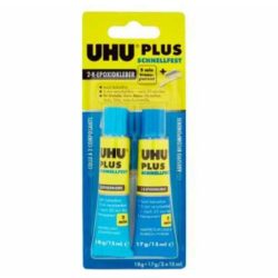 UHU PLUS 5 minuti 2x15ml Epoxy in confezione piccola - UHU9244