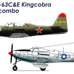 Dora Wings Bell P-63C&E Kingcobra 1/72 dual combo - HERDW7201D
