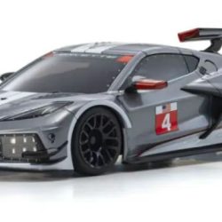 Carrozzeria Chevrolet Corvette C8R Gun Metal/White (W-MM) Mini-Z - KYO-MZP244GMW