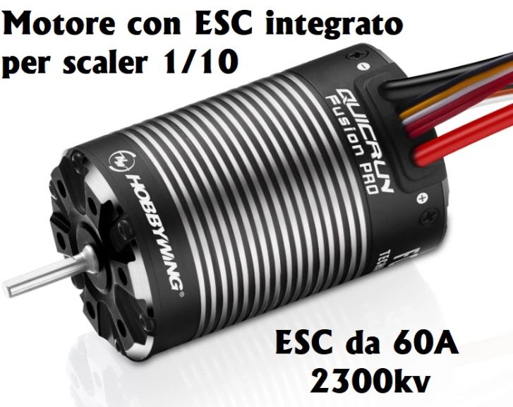 Quicrun Fusion Pro 2300kv motore + ESC integrato per scaler lungo 58mm - GPED30120402